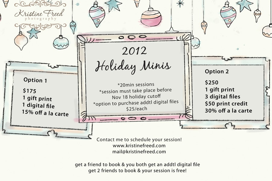 Holiday Mini Session Giveaway | Tampa Holiday Photographer | Kristine Freed Photography