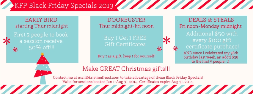 Tampa and Wesley Chapel Photographer | Black Friday Specials 2013