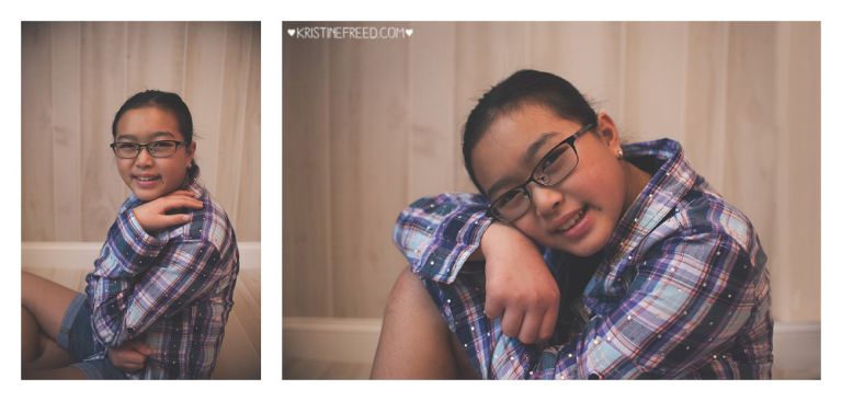 studio photos of tween girl, Who I Am Project, Kristine Freed Photography