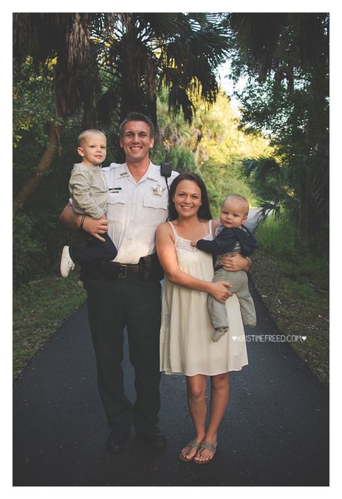 Tampa LEO family photos, Kristine Freed Photography