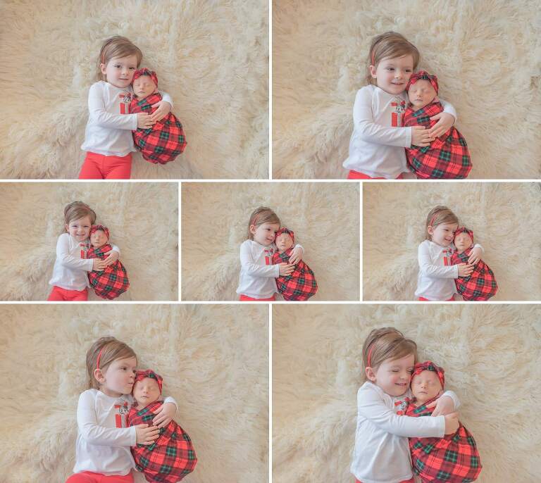 big sister with new baby sister