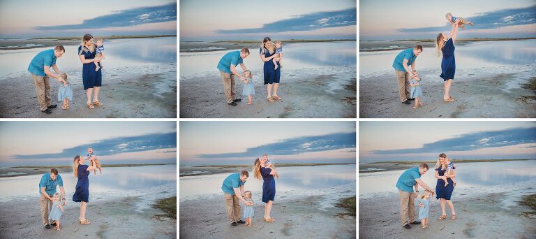 playing with the kids by the water