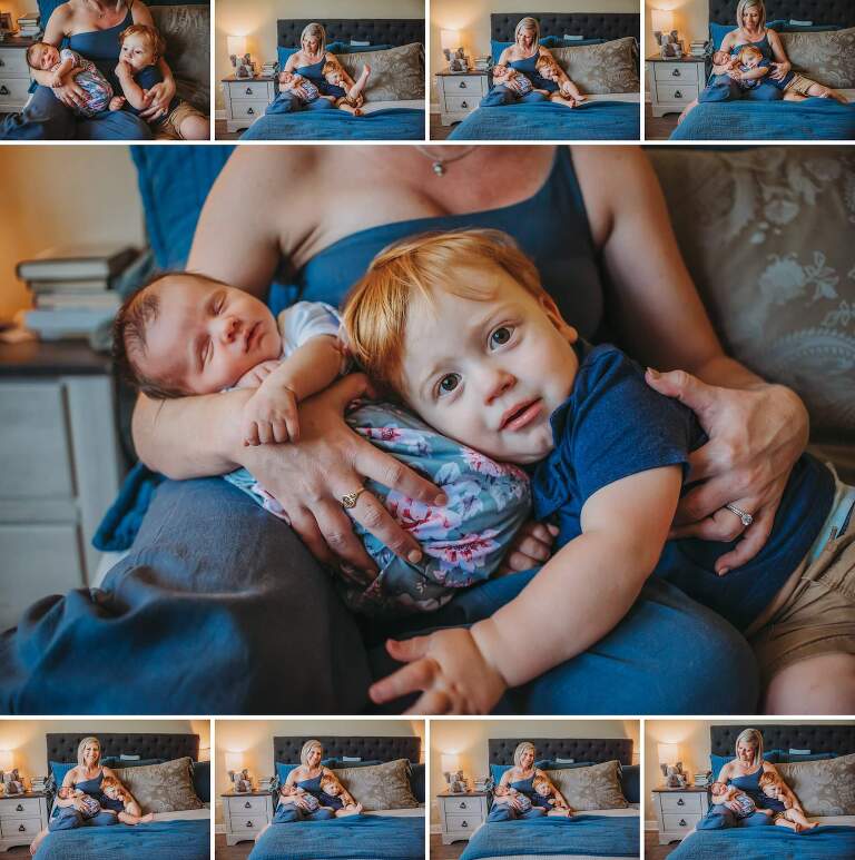 mom and babies