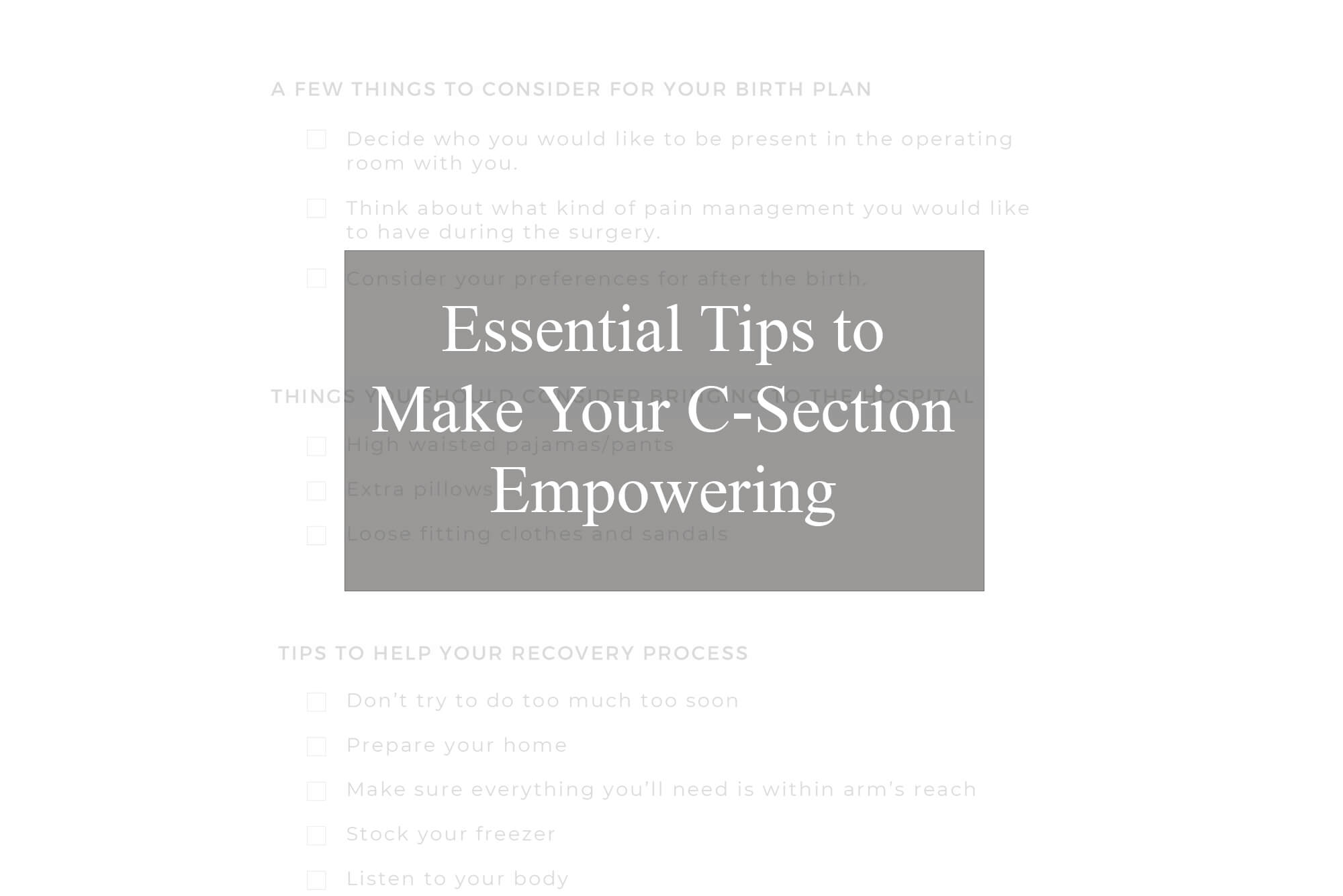Essential Tips to Make Your C-Section Empowering | Tampa Florida Birth Photographer